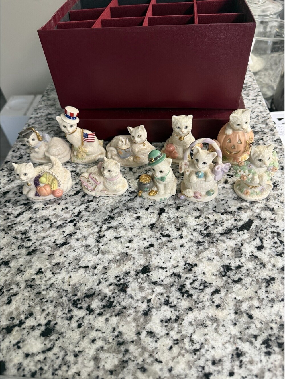Vintage Lenox Cat Months Set 10 Total
